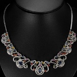 Natural Fancy Color Sapphire 179 Carats Neckace