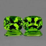 Natural AAA Green Peridot Pair {Flawless-VVS}