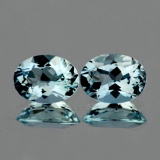 Natural Light Sky Blue Aquamarine 8x6 mm - Flawless