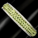 Natural Top Rich Green Peridot 169.50 Ct Bangle