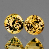 NATURAL ORANGISH YELLOW SAPPHIRE PAIR - FLAWLESS