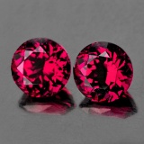 Natural Raspberry Pink Rhodolite Garnet Pair - FL