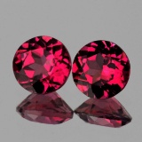 Natural Raspberry Pink Rhodolite Garnet Pair 6.70 MM