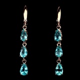 Natural 7x5mm Top Neon Green Apatite Earrings