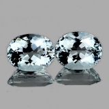 Natural Light Sky Blue Aquamarine Pair 10x8 MM - FL