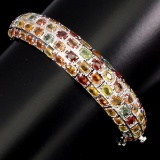 Natural Top Fancy Colors Sapphire 117.87 Ct Bangle