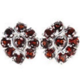 NATURAL DARK ORANGE RED GARNET Earrings