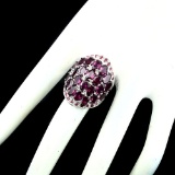 Natural Pink Raspberry Rhodolite Garnet Ruby Ring