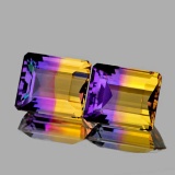 NATURAL PREMIUM ANAHI AMETRINE PAIR 24.32 Ct - FL