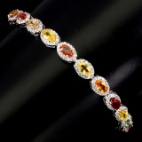 Natural 5x3mm Fancy Color Sapphire Bracelet