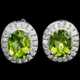 NATURAL AAA GREEN PERIDOT Earings