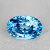 Natural Blue Cambodian Zircon 3.85 Ct