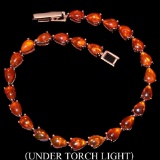 Natural Top Rich Orange Fire Opal 52.96 Ct Bracelet