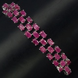 Natural Oval  Ruby 78 Carats Bracelet