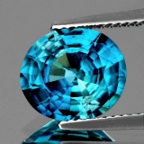 Natural Top Electric  Blue Zircon 2.91 Cts - FL