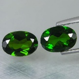 Natural Green Chrome Diopside Pair 2.95 Carats