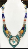 Tibet Natural Stone Tribal Queen Royal Necklace