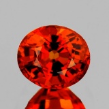 NATURAL ORANGE SPESSARTINE GARNET 9x6 MM - FL