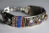 Tibet Hand Made Lapiz Lazuli & Coral Bracelet