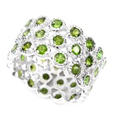 Natural Top Rich Green Chrome Diopside Ring