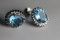 Natural Sky Blue Topaz Earrings