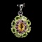 Natural Yellow Citrine Peridot Rhodolite Pendant