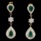 Natural Untreated Top Green Emerald Earrings