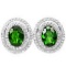 NATURAL GREEN CHROME DIOPSIDE 8X6 MM earrings