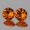 Natural Mandarin Orange Spessartite Garnet Pair