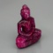 Natural Unheated Ruby Hand Carved Buddha Statue