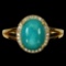 Natural Turquoise Unheated 10x8 MM Ring
