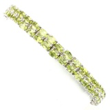 Natural  Top Rich Green Peridot 93.67 Ct  Bracelet