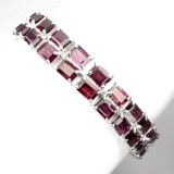 Natural Pink Raspberry Rhodolite Garnet 167 CT Bracelet