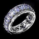 Natural Blue Violet Tanzanite Ring