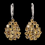 Natural Top Rich Yellow Citrine Earrings