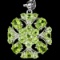 NATUARL APPLE GREEN PERIDOT FLOWER PENDANT