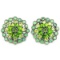 Natural Emerald Peridot & CH-Diopside Earrings