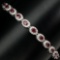 Genuine Oval Cut 4x3mm Vivid Red Ruby Bracelet