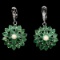 Natural Green Emerald Fire Opal 61 Ct Earrings