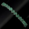 Natural 6x4mm Top Rich Green Emerald Bracelet