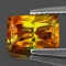 Natural Bi-Color Orange/Yellow Sphalerite 11x8 MM - VVS