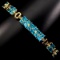 Magnificent Oval & Round AAA Neon Blue Apatite Bracelet