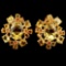 NATURAL 11X9 MM.  ORANGISH YELLOW CITRINE Earrings