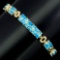 Natural Rare Brazil  Neon Blue Apatite Bracelet