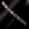 Natural  Oval 6x4mm Top Blue Violet Tanzanite Bracelet