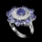 Natural Top Rich Blue Violet Tanzanite Ring