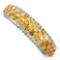 Natural Top Rich Yellow Citrine & Emerald Bangle