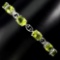 Natural  8x6mm Top Rich Green Peridot Bracelet