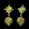 Natural Top Green Peridot & Citrine 58 Carats Earrings