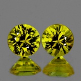 Natural AAA Canary Yellow Sapphire Pair 5 MM - FL